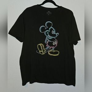 Mickey Mouse Neon Outline Men's T-Shirt XL